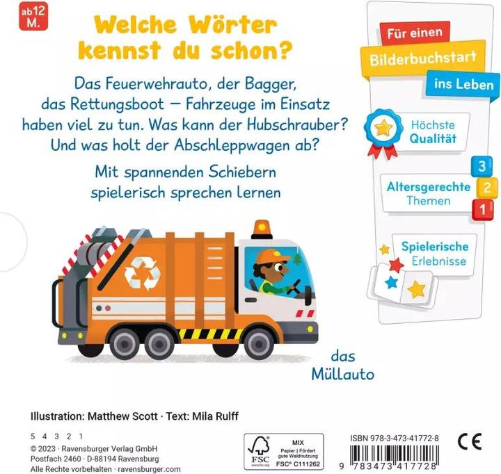 Actual product image Ravensburger My first words: Vehicles in use (German)
