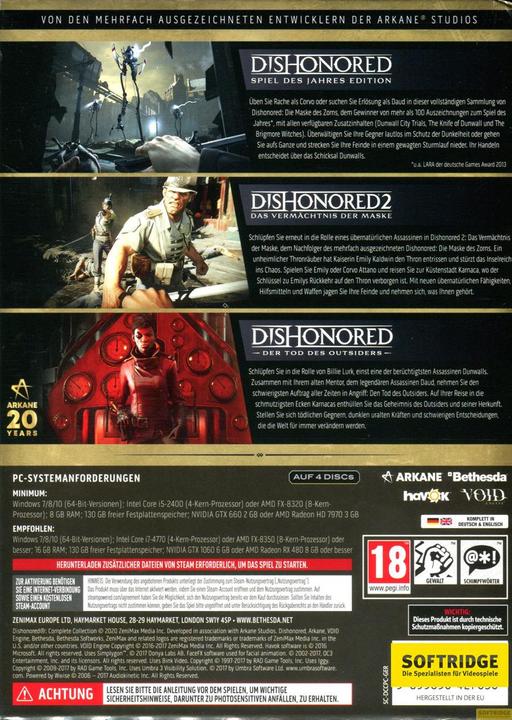 Actual product image Bethesda Dishonored Complete Collection PC (PC, DE)