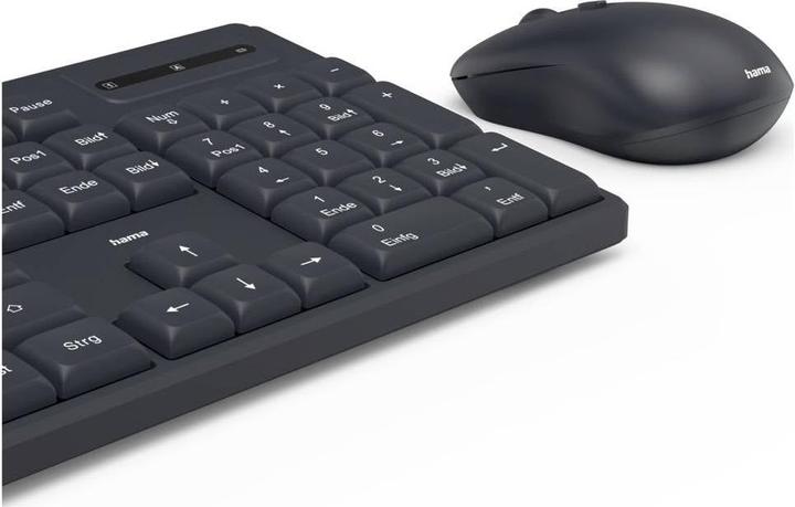 Actual product image Hama WKM-200 Funk Tastatur, Maus-Set Deutsch, QWERTZ Schwarz (DE, Wireless)