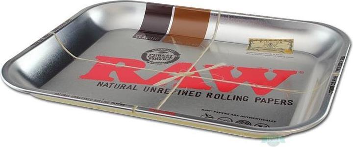 Produktbild RAW Rolling Tray L Silver Metal 275 x 340mm