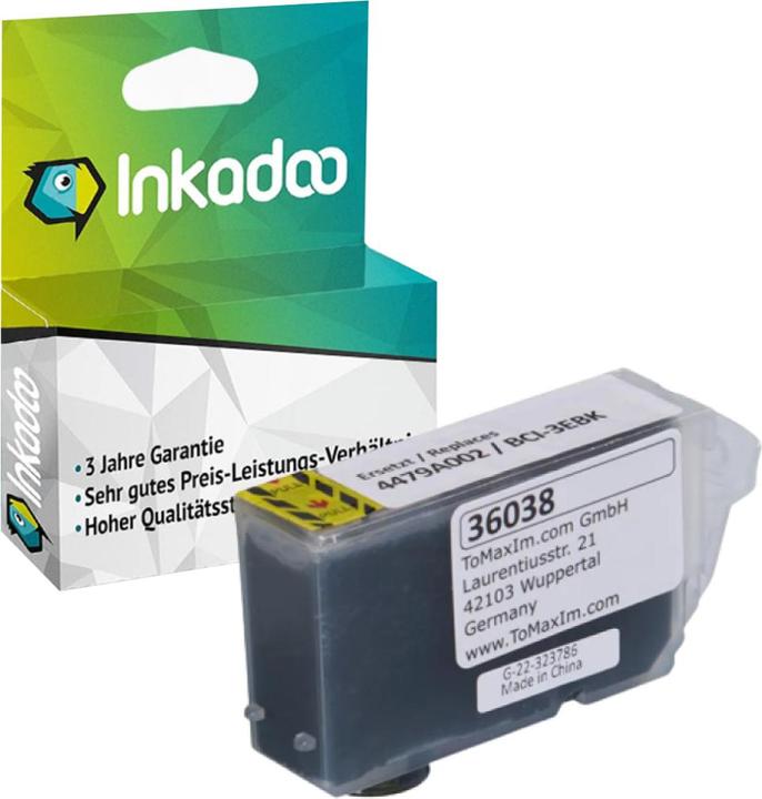 Immagine prodotto Inkadoo Cartucce di stampa compatibili con Canon 4479A002 / BCI-3EBK Cartuccia d'inchiostro, nero nero (FC)