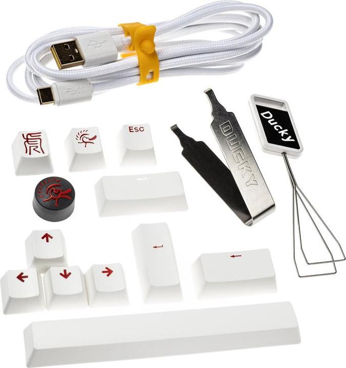Immagine prodotto Ducky Mini tastiera da gioco One 3 Classic bianca/nera, LED RGB - MX-Brown (USA) (US, Cablato)