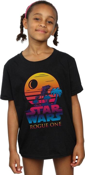 Produktbild Star Wars Rogue One Logo Sunset TShirt Mädchen (152, 158)