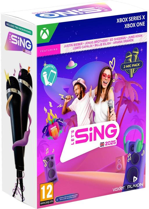 Immagine prodotto Plaion Cantiamo 2025 Versione Internazionale (+ 2 Microfoni) (Xbox One S, Xbox Series X, EN)
