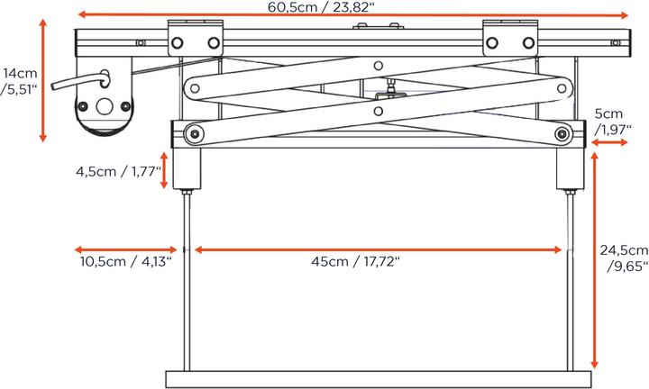 Produktbild Celexon Expert PL400 HC Plus - Elektrolift für Projektor (Decke)