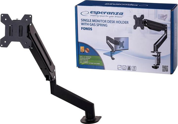 Actual product image Esperanza ERW019 Gas table mount for monitor 17-27" up to 6kg (Table, 27")
