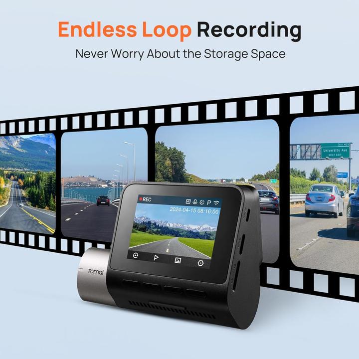 Productafbeelding 70mai Dashcam A510-1 Set (Ingebouwd display, GPS-ontvanger, Volledige HD)