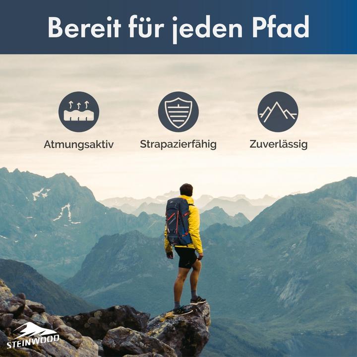 Actual product image Steinwood Hiking rucksack 35L - Water-repellent, with rain cover & back ventilation (35 l)