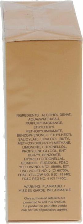 Valeurs nutritives et ingrédients Vera Wang Embrace Marigold et Gardenia (Eau de toilette, 30 ml)