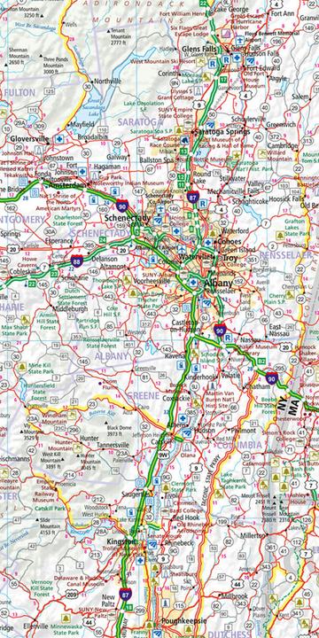 Actual product image New England Road Map 1:1 million, Road Guide No. 4