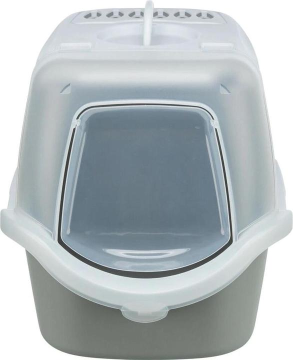 Actual product image Trixie Vico Open Top cat litter tray, grey/white (Cat litter box closed)