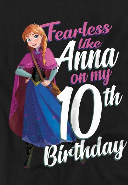 Immagine prodotto Disney Frozen Fearless Like Anna Maglietta 10° Compleanno Bambini (116)