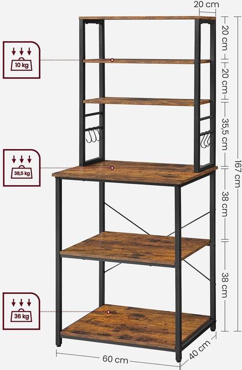 Immagine prodotto Songmics Buffet (60×40×167 cm)