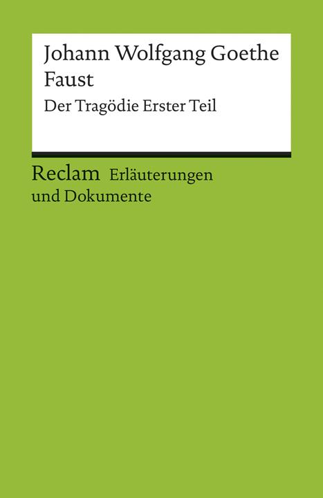 Produktbild Johann Wolfgang von Goethe: Faust (Deutsch, Ulrich Gaier, 2001)