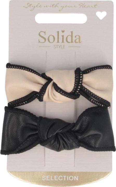 Produktbild Solida Haarclips mit Kunstleder-Schleifen (2 Stk.)
