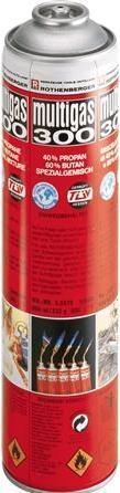 Immagine prodotto Rothenberger Multigas 300 til Rofire Piezo Pro 600ml/338g Gas propano/butano 7/16" EU gevindtilslutnin