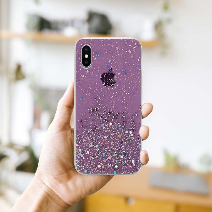 Actual product image Cadorabo TPU cover sparkling glitter (Apple iPhone XS Max)