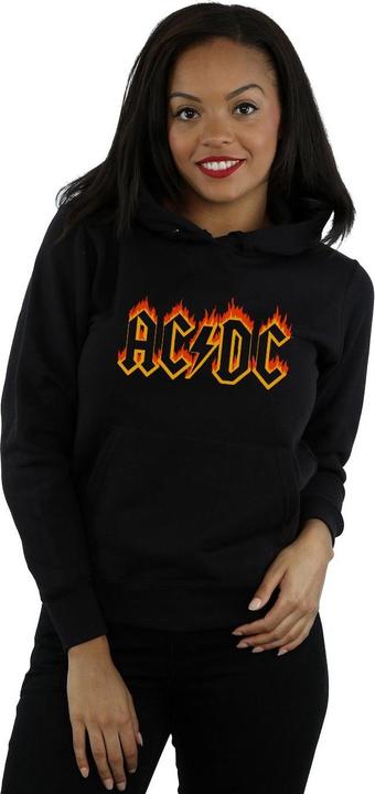 Actual product image AC/DC Womens/Ladies Flames Logo Hoodie (XL)
