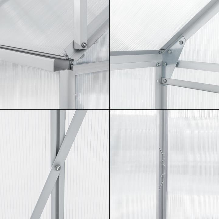 Actual product image En.Casa Greenhouse Oisterwijk aluminium frame 190x190 cm