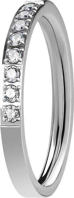 Immagine prodotto Star Piercing Anello in argento con otto cristalli (G23 in titanio senza ottone, Acciaio chirurgico 316Senza ottone)