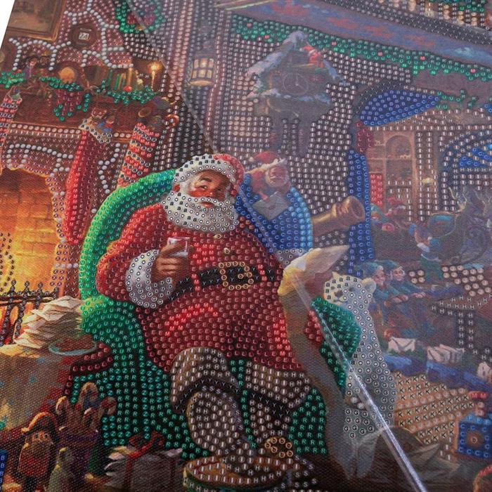 Actual product image Craft Buddy Crystal Art Kit Santa's Workshop 40 x 50 cm