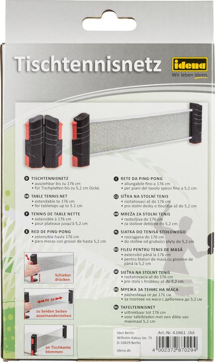 Actual product image Idena Table tennis net extendable up to 176cm