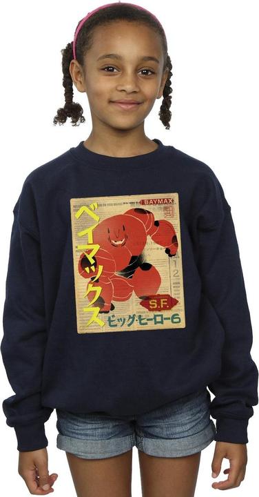 Immagine prodotto Disney Big Hero 6 Baymax Baymax Newspaper Felpa Ragazze (152, 158)