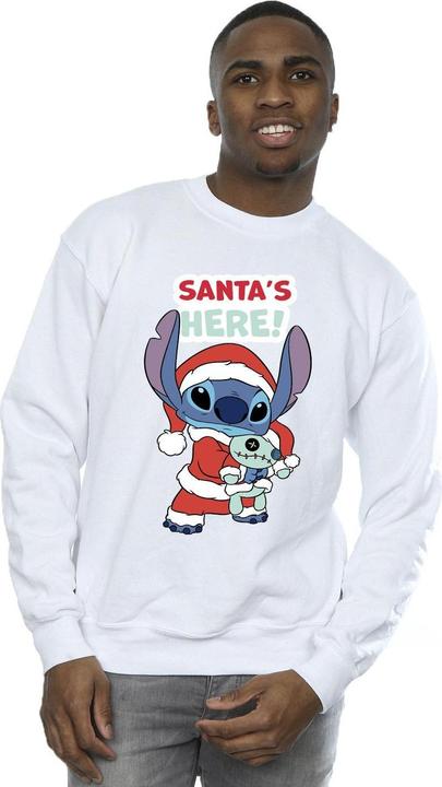 Actual product image Disney Mens Lilo & Stitch Santa's Here Sweatshirt (XL)