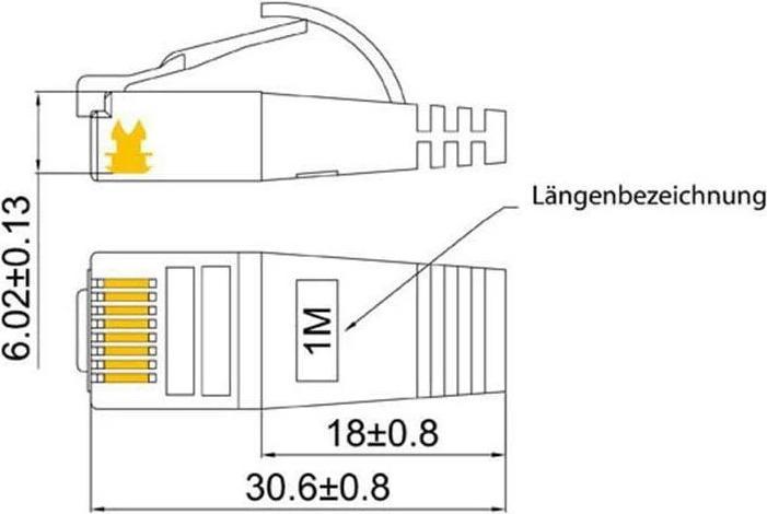 Actual product image Wirewin Network cable (STP, CAT6, 3 m)