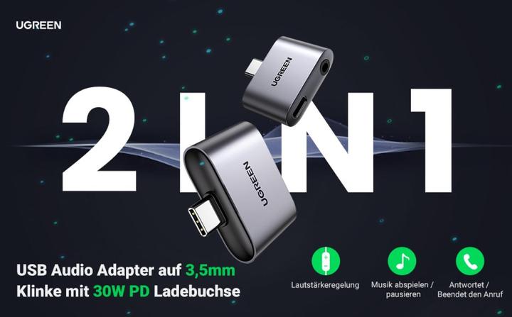 Productafbeelding Ugreen USB-C naar 3.5mm Audio Adapter met DAC Chip