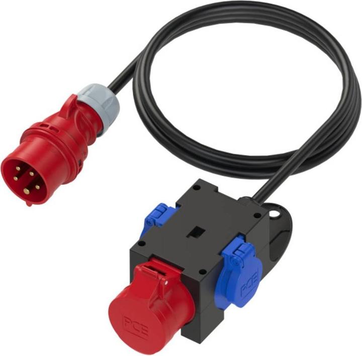 Actual product image PCE CEE power distributor (3 x, CEE, CEE 7/3)