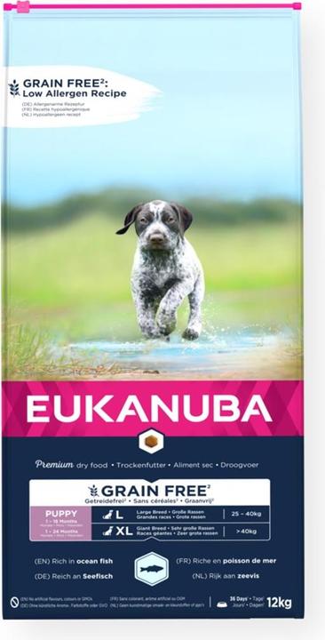 Produktbild Eukanuba Grainfree Puppy L/XL Salmon (Welpe + Kitten, 1 Stk., 12000 g)