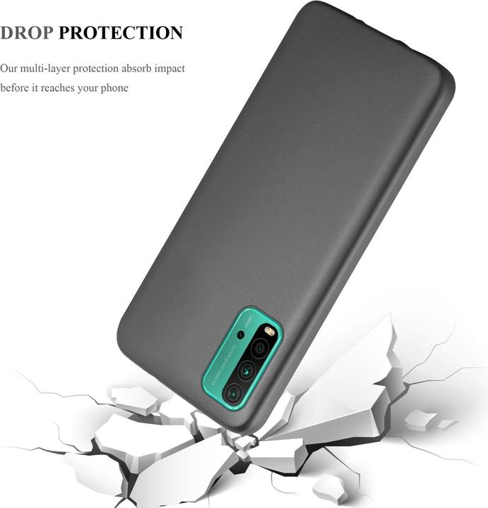 Actual product image Cadorabo TPU Matt Metallic Sleeve (Xiaomi Redmi 9T, Xiaomi Poco M3)