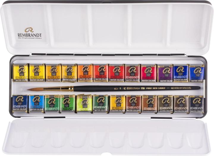 Produktbild Rembrandt Aquarellfarbe Water colour box 24 Näpfchen, Mehrfarbig (Mehrfarbig, 240 ml)