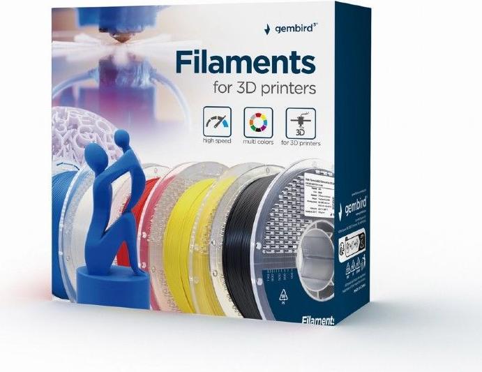 Image du produit Gembird 3DP-STPU1.75-01-Y-Filament TPU Gelb 1,75 mm 1 kg (TPU, 1.75 mm, 1000 g, Jaune)