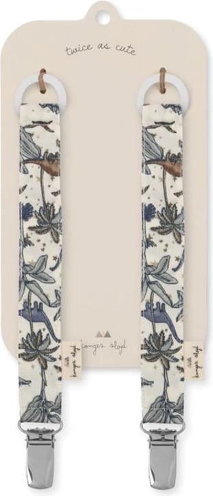 Produktbild Konges Slojd 2er Pack Schnullerkette Blumen Blau