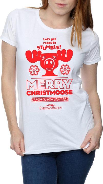 Immagine prodotto National Lampoon´s Vacation National Lampoon's Christmas Vacation Merry Christmoose Maglietta Donna (S)