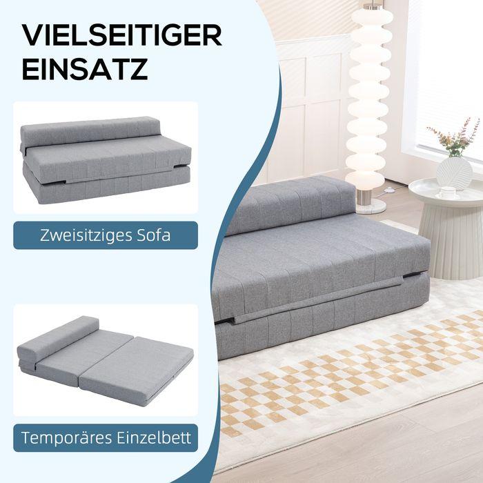 Immagine prodotto Swisshandel24 Poltrona pieghevole con funzione letto, letto per ospiti, pieghevole, fino a 250 kg, 138x80x50 cm (2 posti)