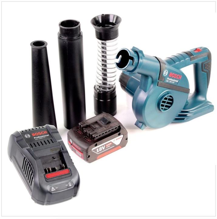 Immagine prodotto Bosch Professional Bosch GBL 18 V-120 Soffiatore a batteria 18V + 1x Batteria Bosch GBA 5,0 Ah + Caricabatterie GAL (Batteria ricaricabile, Soffiatore da officina)