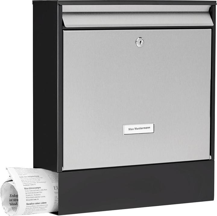 Produktbild Burg Wächter Briefkästen Oxford 6877 black&steel