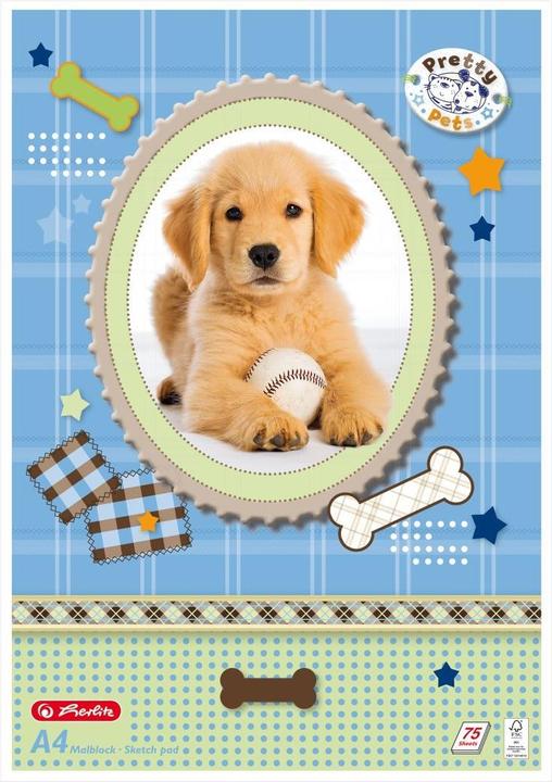 Produktbild Herlitz Malblock Pretty Pets DIN A4, 70 g/qm, 75 Blatt (A4, Kein Einband)
