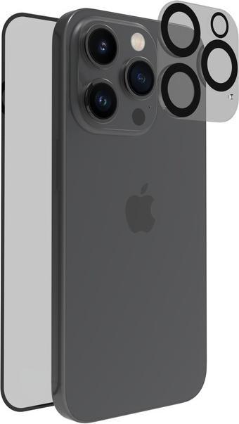 Tiger Glas-Folie Set mit Kamera-Schutz (1 Stück, Apple iPhone 15 Pro)
