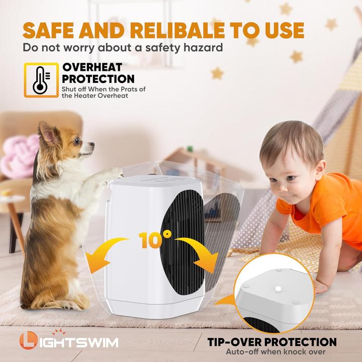 Actual product image Lightswim Oszillierende Elektroheizung (1200 W)