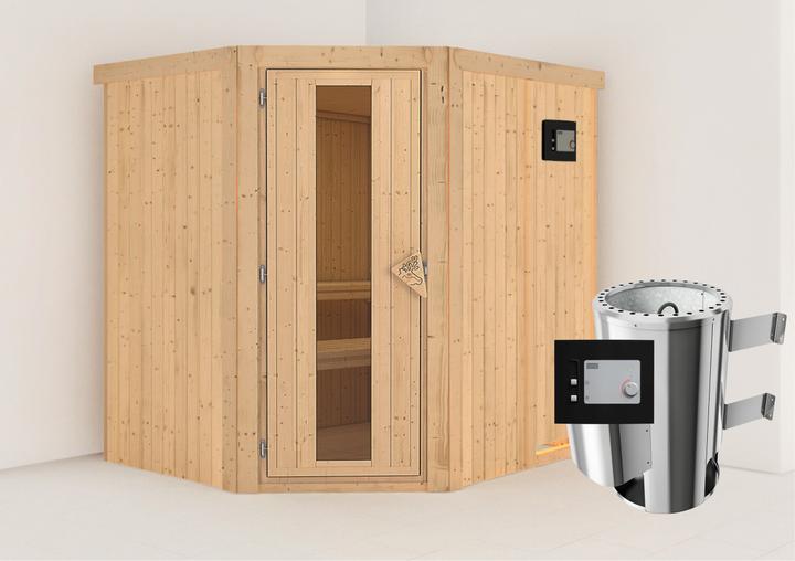 Actual product image Karibu Lilja without roof rim (Plug & Play 3.6 KW external control)