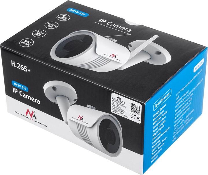 Image du produit Maclean IPC Caméra de sécurité WiFi IP67 Night Surveillance CMOS Sensor App LED ONVIF