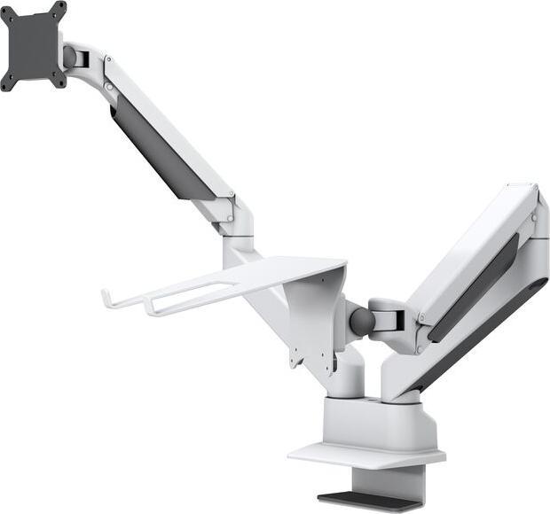 Produktbild Multibrackets Monitorhalter Duo 32", Alum., weiss, rotierbar 90° (Tisch, 32")