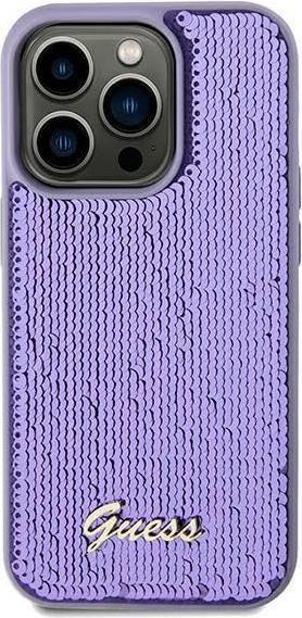 Immagine prodotto Guess GUHCN61PSFDGSU Custodia rigida per iPhone 11 / Xr 6.1" viola/viola Sequin Script Metallo (Apple iPhone 11)
