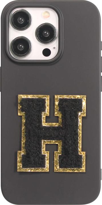 Actual product image PhoneLook Autocollant sticker pour téléphone/tablette/ordinateur brodé en 3D noir Lettre H
