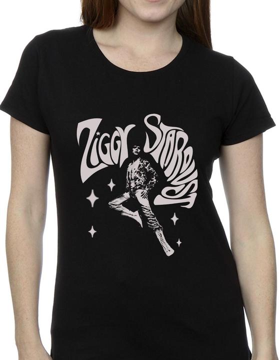 Actual product image David Bowie Womens/Ladies Ziggy Pose Cotton T-Shirt (L)