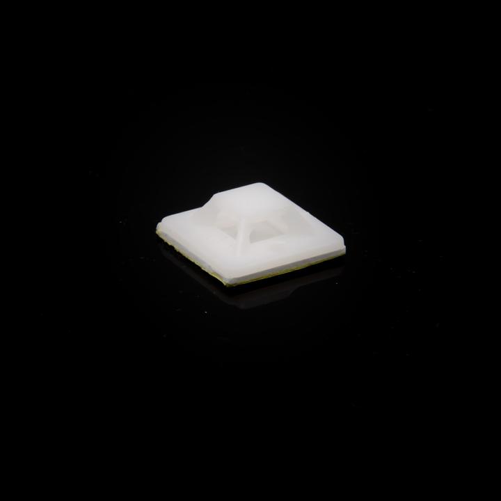 Image du produit Purecrea 20x20mm Socle de serre-câbles blanc autocollant (Boucles de fixation, 20 mm, 1 pcs)